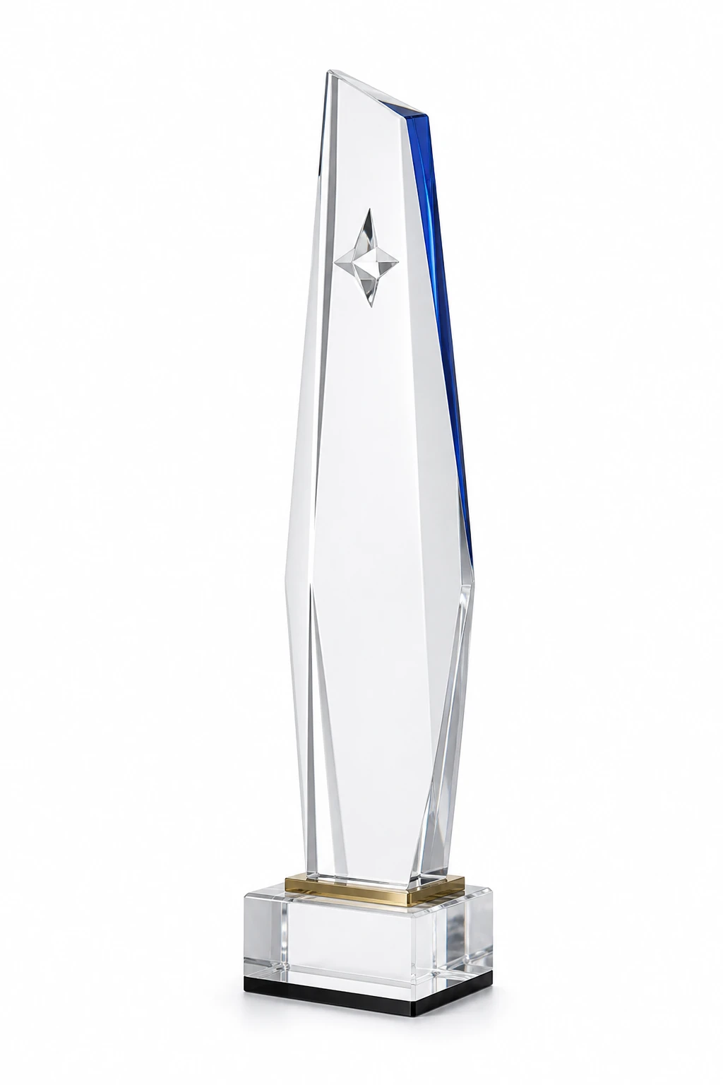 Elegant optical-crystal Best Website Awards recognition trophy